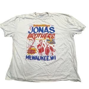 Jonas Brothers 2023 Tour Shirt 3XL Milwaukee WI Fiserv Forum Concert Band‎ Tee